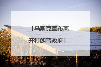 马斯克宣布离开特朗普政府