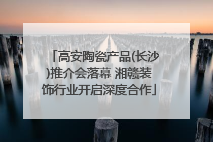 高安陶瓷产品(长沙)推介会落幕 湘赣装饰行业开启深度合作