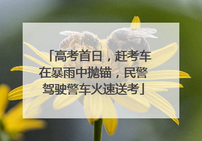 高考首日，赶考车在暴雨中抛锚，民警驾驶警车火速送考