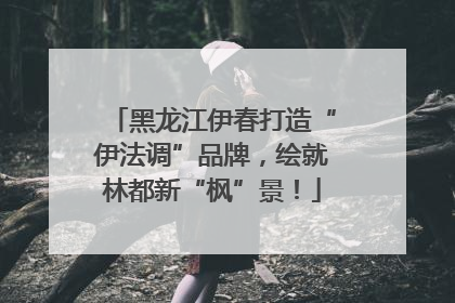 黑龙江伊春打造“伊法调”品牌，绘就林都新“枫”景！