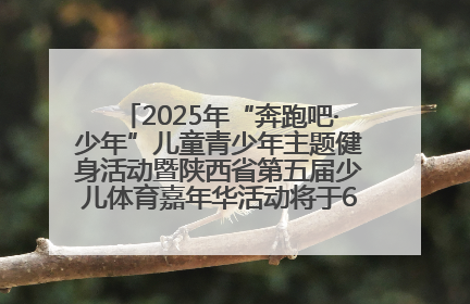 2025年“奔跑吧·少年”儿童青少年主题健身活动暨陕西省第五届少儿体育嘉年华活动将于6月14日正式举办