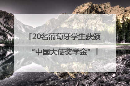 20名葡萄牙学生获颁“中国大使奖学金”