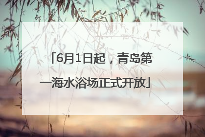 6月1日起，青岛第一海水浴场正式开放