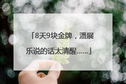8天9块金牌,潘展乐说的话太清醒……