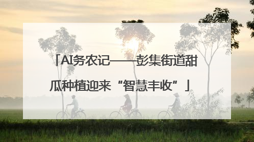 AI务农记——彭集街道甜瓜种植迎来“智慧丰收”